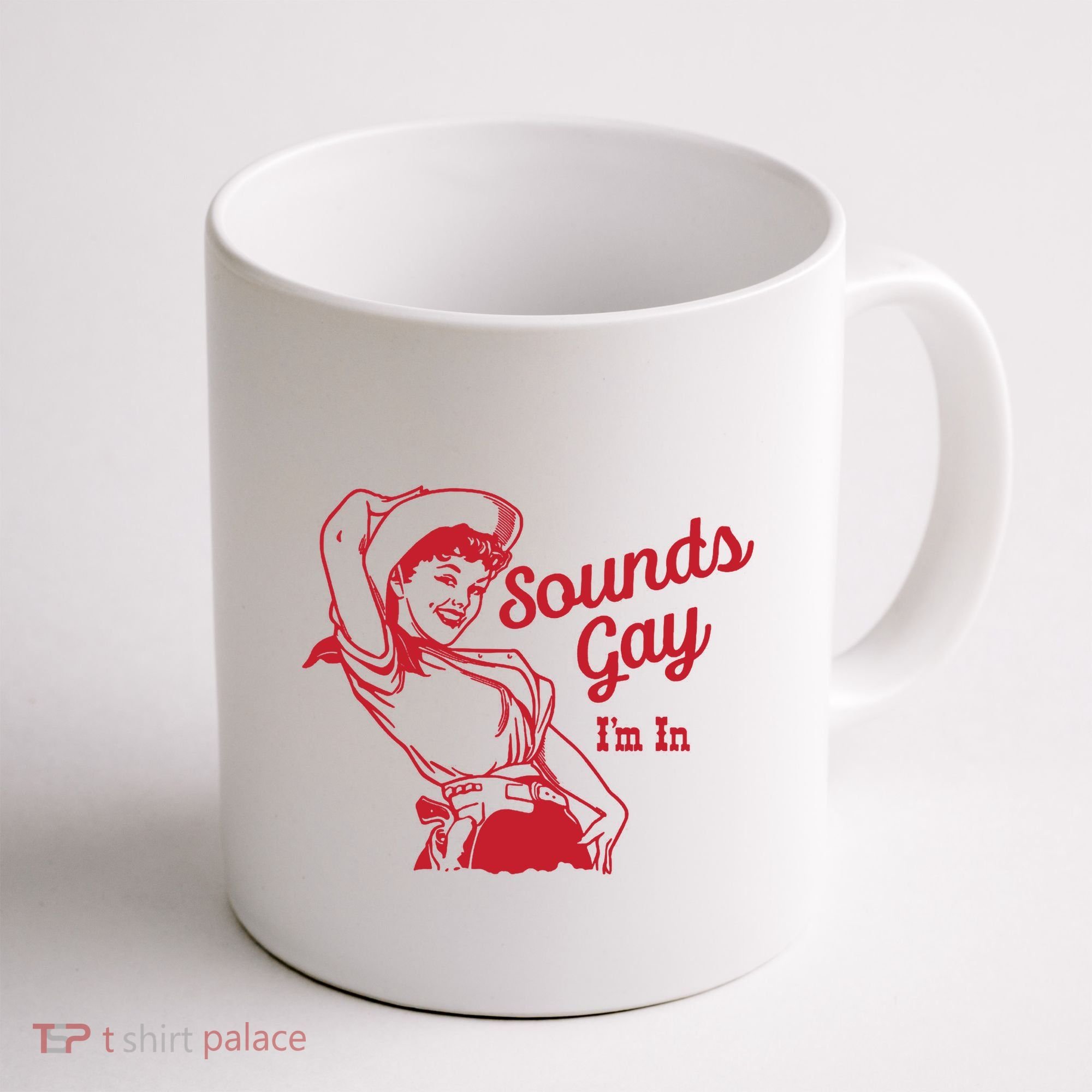Sounds Gay IM In Retro Lgbt 80s Pride Coffee Mug