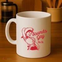 Sounds Gay IM In Retro Lgbt 80s Pride Coffee Mug thumb 4