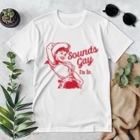 Sounds Gay IM In Retro Lgbt 80s Pride Premium T-Shirt thumb 2