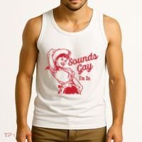 Sounds Gay IM In Retro Lgbt 80s Pride Tank Top thumb 3