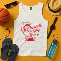 Sounds Gay IM In Retro Lgbt 80s Pride Tank Top thumb 4
