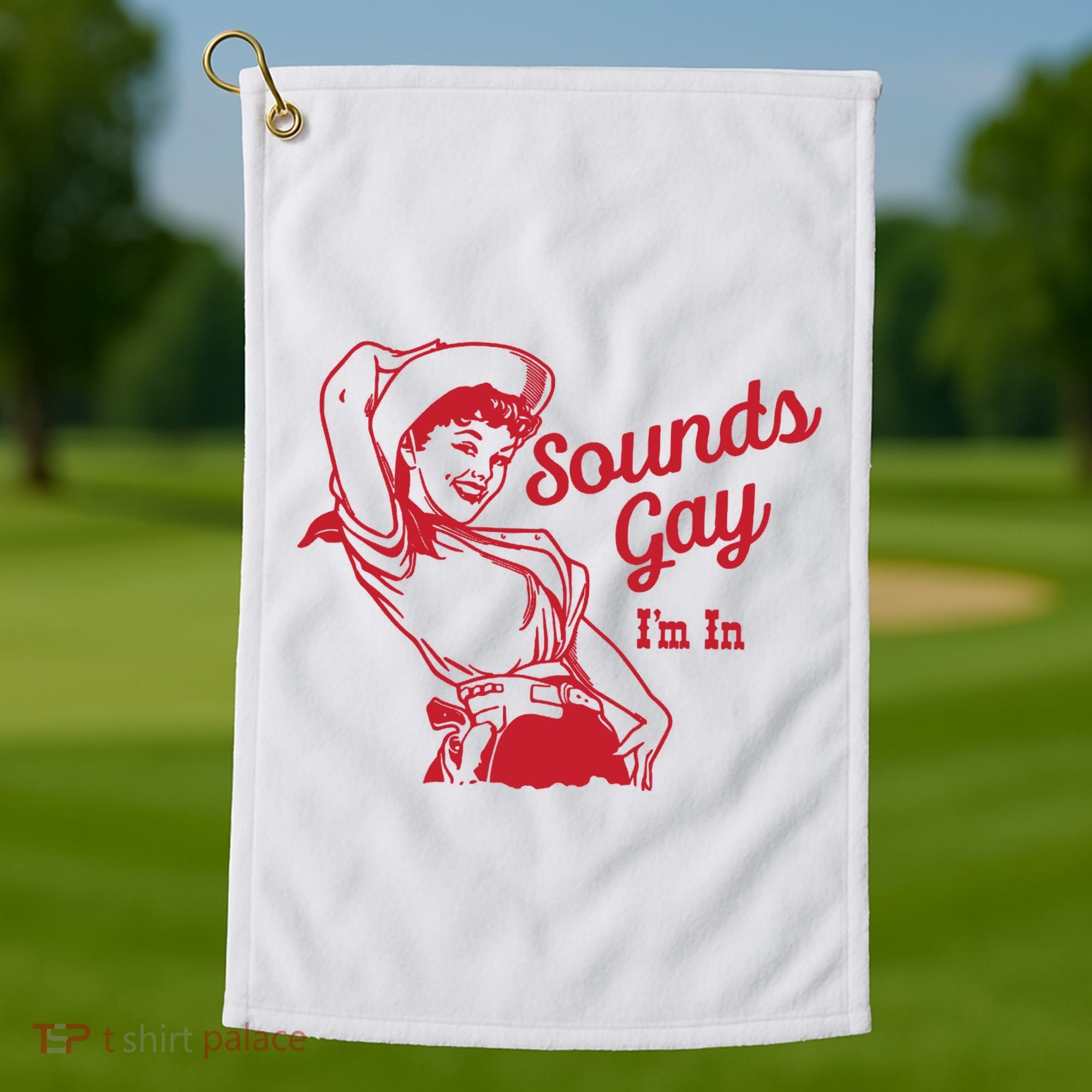 Sounds Gay IM In Retro Lgbt 80s Pride Golf Towel