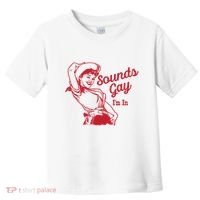 Sounds Gay IM In Retro Lgbt 80s Pride Toddler T-Shirt thumb 0