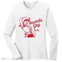 Sounds Gay IM In Retro Lgbt 80s Pride Women's Long Sleeve Shirt thumb 0
