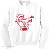 Sounds Gay IM In Retro Lgbt 80s Pride Kids Sweatshirt thumb 0