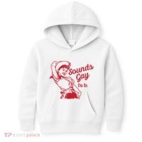 Sounds Gay IM In Retro Lgbt 80s Pride Kids Hoodie thumb 0