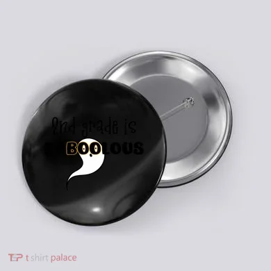 Second Grade Is Faboolous Halloween Fab Meme Pun Button