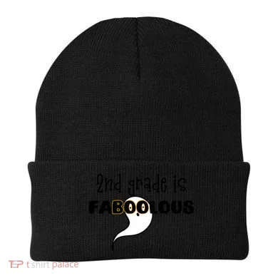 Second Grade Is Faboolous Halloween Fab Meme Pun Beanie