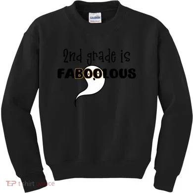 Second Grade Is Faboolous Halloween Fab Meme Pun Kids Sweatshirt