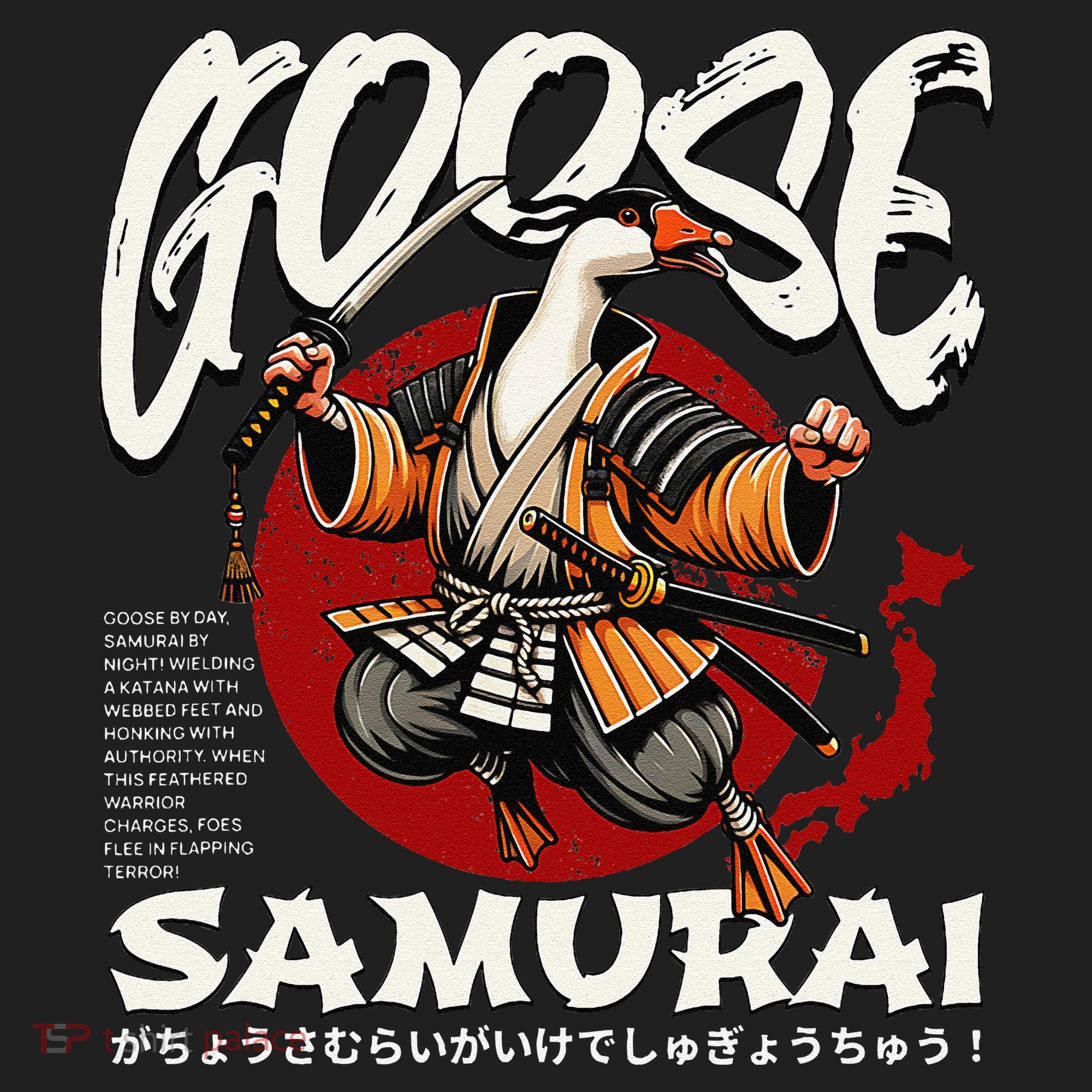 Samurai Goose Japan Bushido Oni Ronin Warrior Beanie