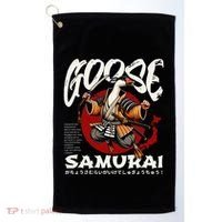 Samurai Goose Japan Bushido Oni Ronin Warrior Golf Towel thumb 0