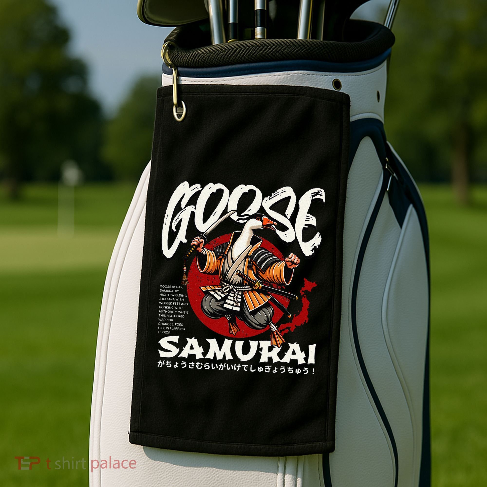 Samurai Goose Japan Bushido Oni Ronin Warrior Golf Towel