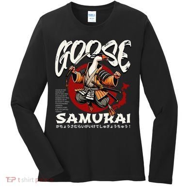 Samurai Goose Japan Bushido Oni Ronin Warrior Women's Long Sleeve Shirt