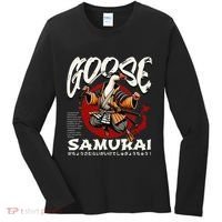 Samurai Goose Japan Bushido Oni Ronin Warrior Women's Long Sleeve Shirt thumb 0