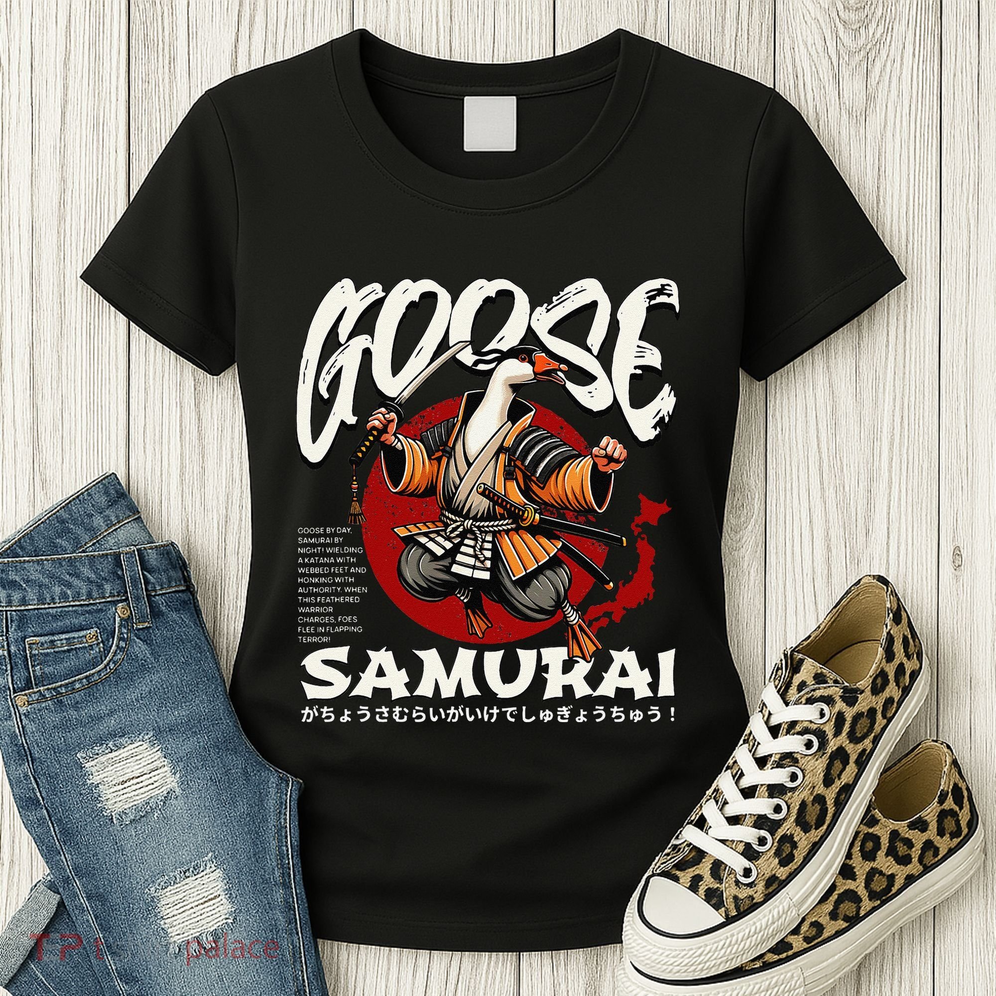 Samurai Goose Japan Bushido Oni Ronin Warrior Women's T-Shirt