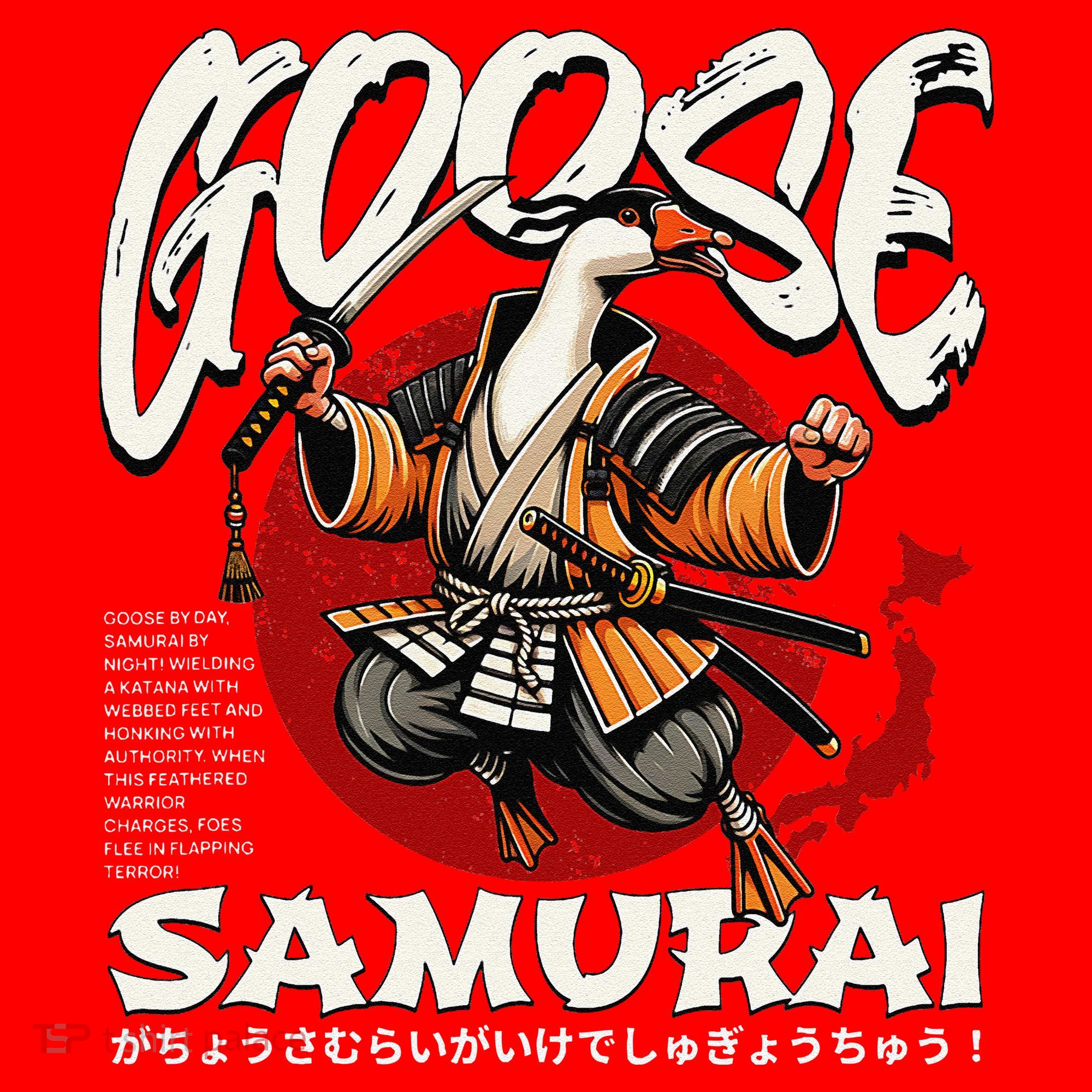 Samurai Goose Japan Bushido Oni Ronin Warrior Santa Hat