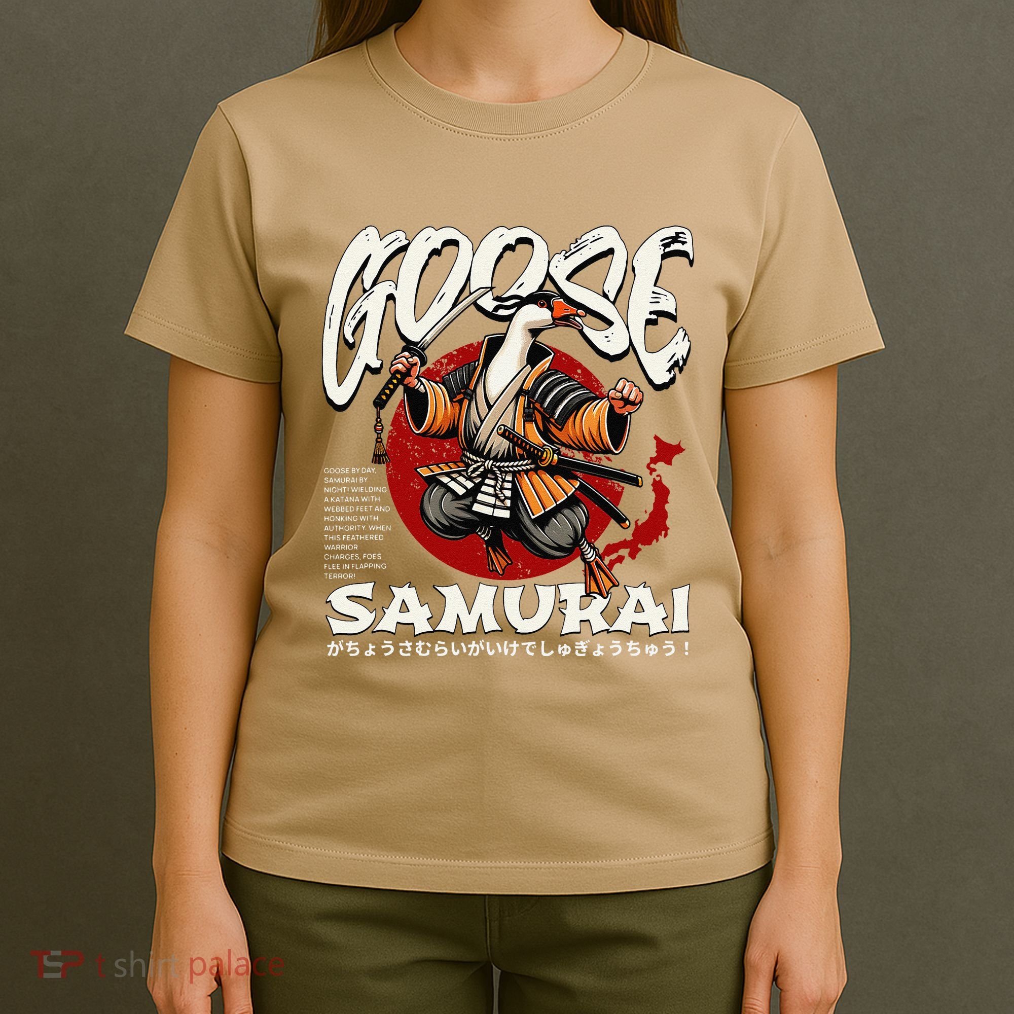 Samurai Goose Japan Bushido Oni Ronin Warrior T-Shirt