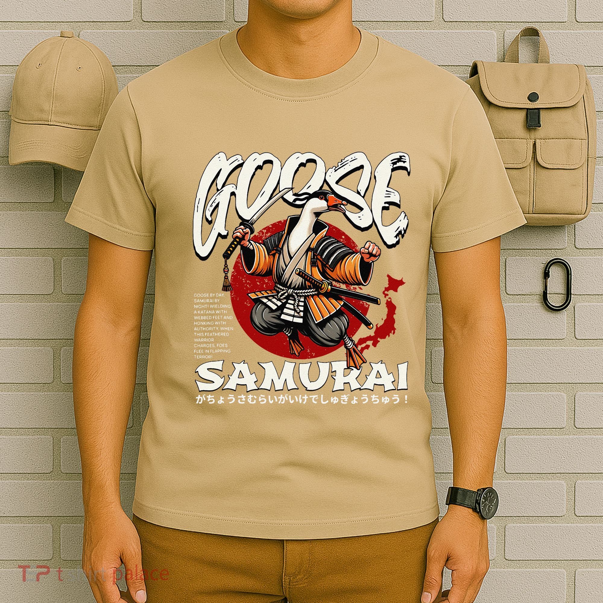 Samurai Goose Japan Bushido Oni Ronin Warrior T-Shirt