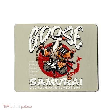 Samurai Goose Japan Bushido Oni Ronin Warrior Mousepad