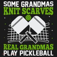 Some Grandmas Knit Scarves Real Grandmas Play Pickleball T-Shirt thumb 7