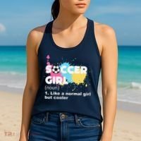 Soccer Girl Like A Normal Girl But Cooler Women's Tank Top thumb 2