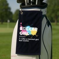 Soccer Girl Like A Normal Girl But Cooler Golf Towel thumb 2