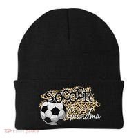 Soccer Grandma Leopard Soccer Grandma Beanie thumb 0