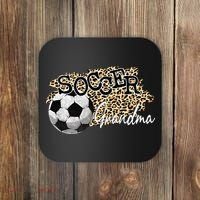 Soccer Grandma Leopard Soccer Grandma Coaster thumb 0