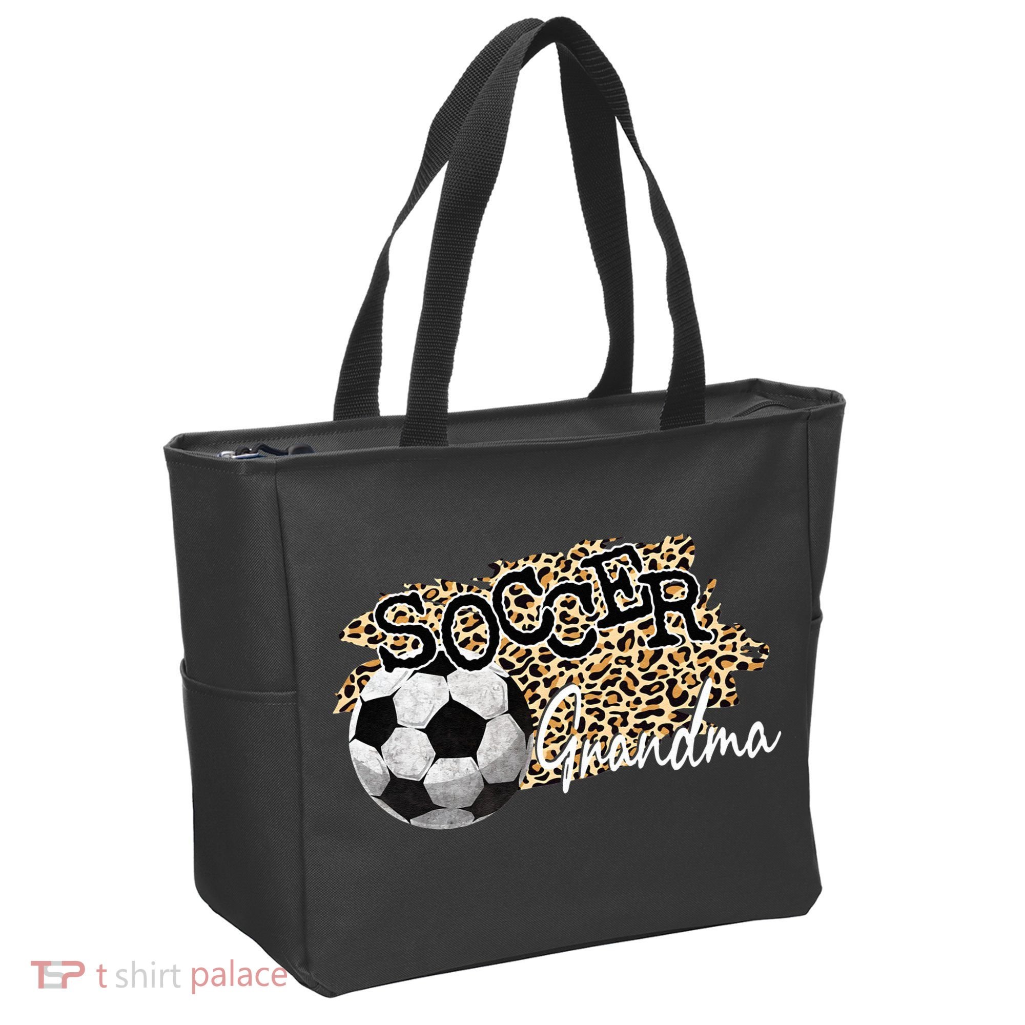Soccer Grandma Leopard Soccer Grandma Tote Bag