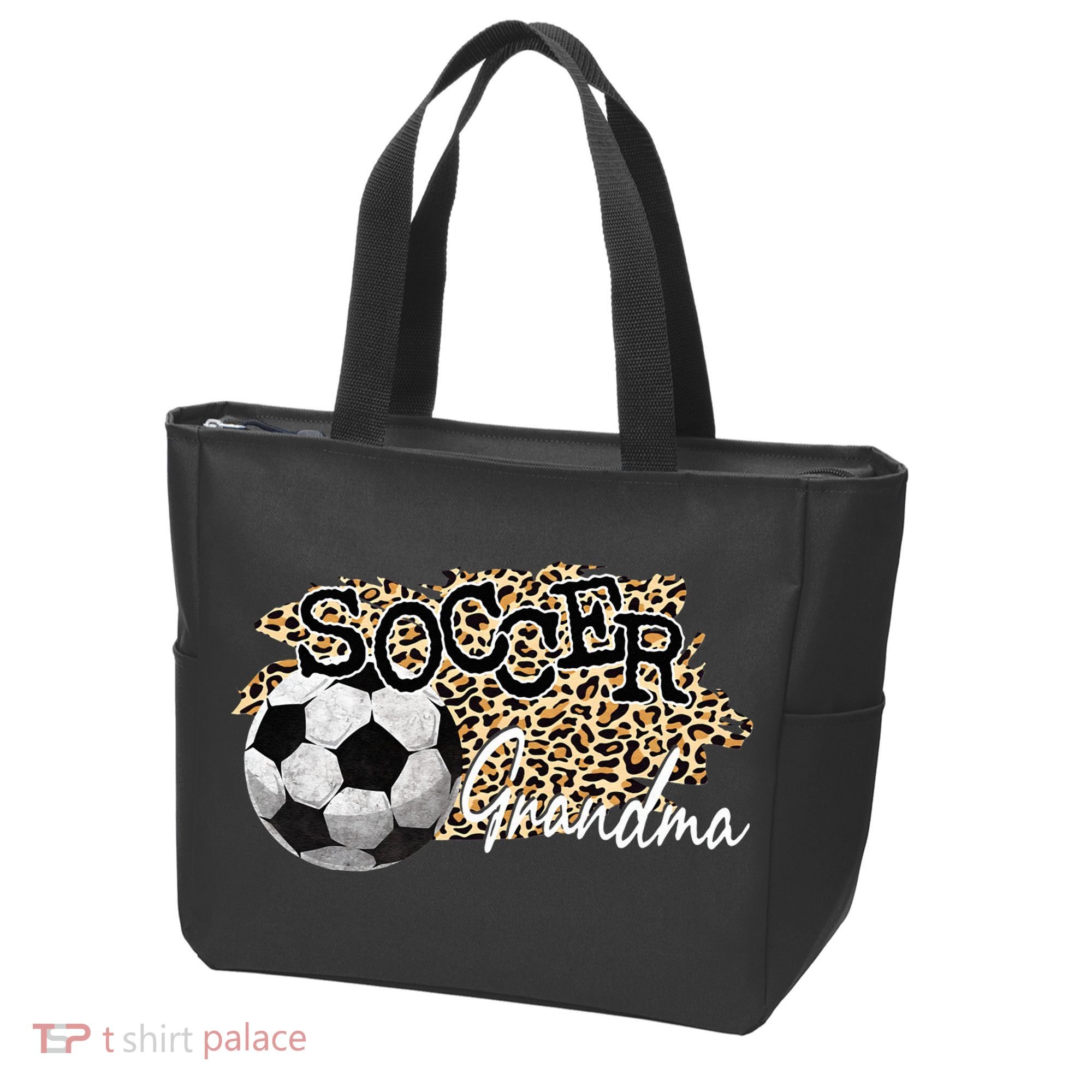 Soccer Grandma Leopard Soccer Grandma Tote Bag