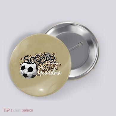 Soccer Grandma Leopard Soccer Grandma Button