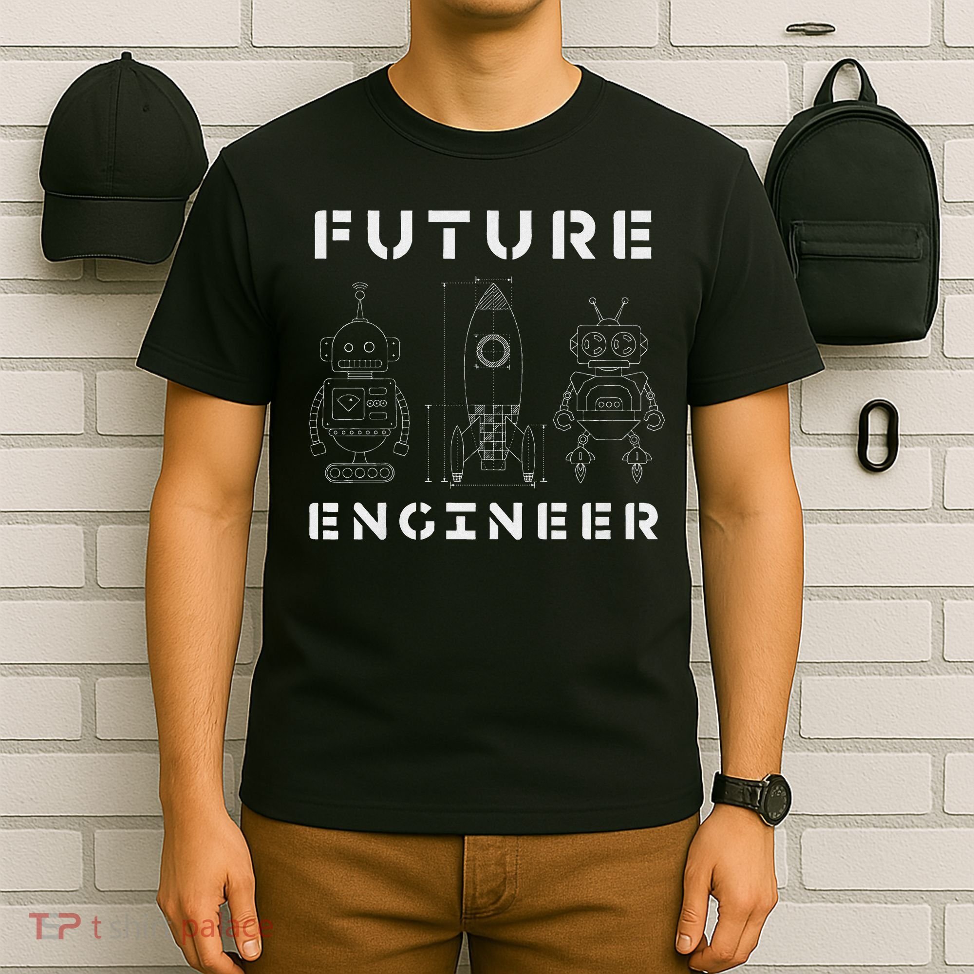 Stem Gift Love Math Physics Boys Girls Kids Future Engineer T-Shirt