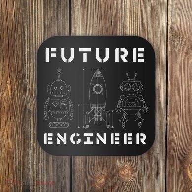 Stem Gift Love Math Physics Boys Girls Kids Future Engineer Coaster