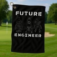 Stem Gift Love Math Physics Boys Girls Kids Future Engineer Golf Towel thumb 1