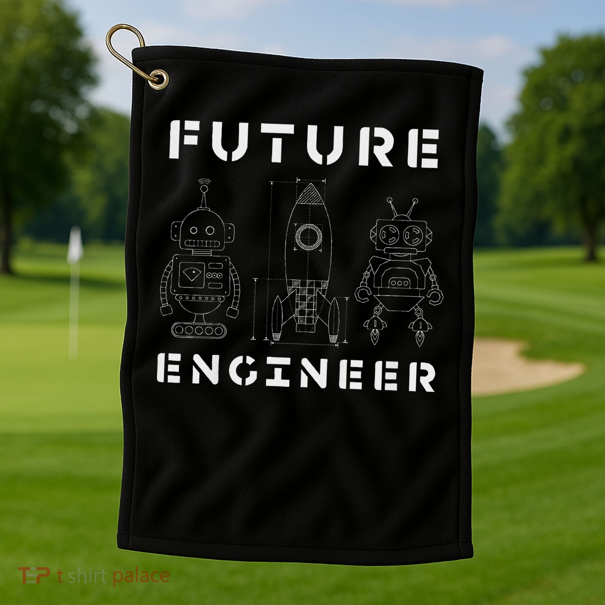 Stem Gift Love Math Physics Boys Girls Kids Future Engineer Golf Towel