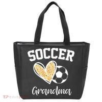 Soccer Grandma Leopard Heart Funny Mothers Day Tote Bag thumb 0