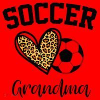 Soccer Grandma Leopard Heart Funny Mothers Day Santa Hat thumb 1