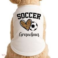 Soccer Grandma Leopard Heart Funny Mothers Day Doggie Tank thumb 0