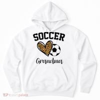 Soccer Grandma Leopard Heart Funny Mothers Day Hoodie thumb 0