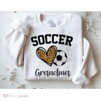 Soccer Grandma Leopard Heart Funny Mothers Day Sweatshirt thumb 2