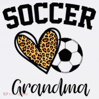 Soccer Grandma Leopard Heart Funny Mothers Day T-Shirt thumb 7