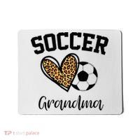 Soccer Grandma Leopard Heart Funny Mothers Day Mousepad thumb 0