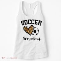 Soccer Grandma Leopard Heart Funny Mothers Day Women's Tank Top thumb 0