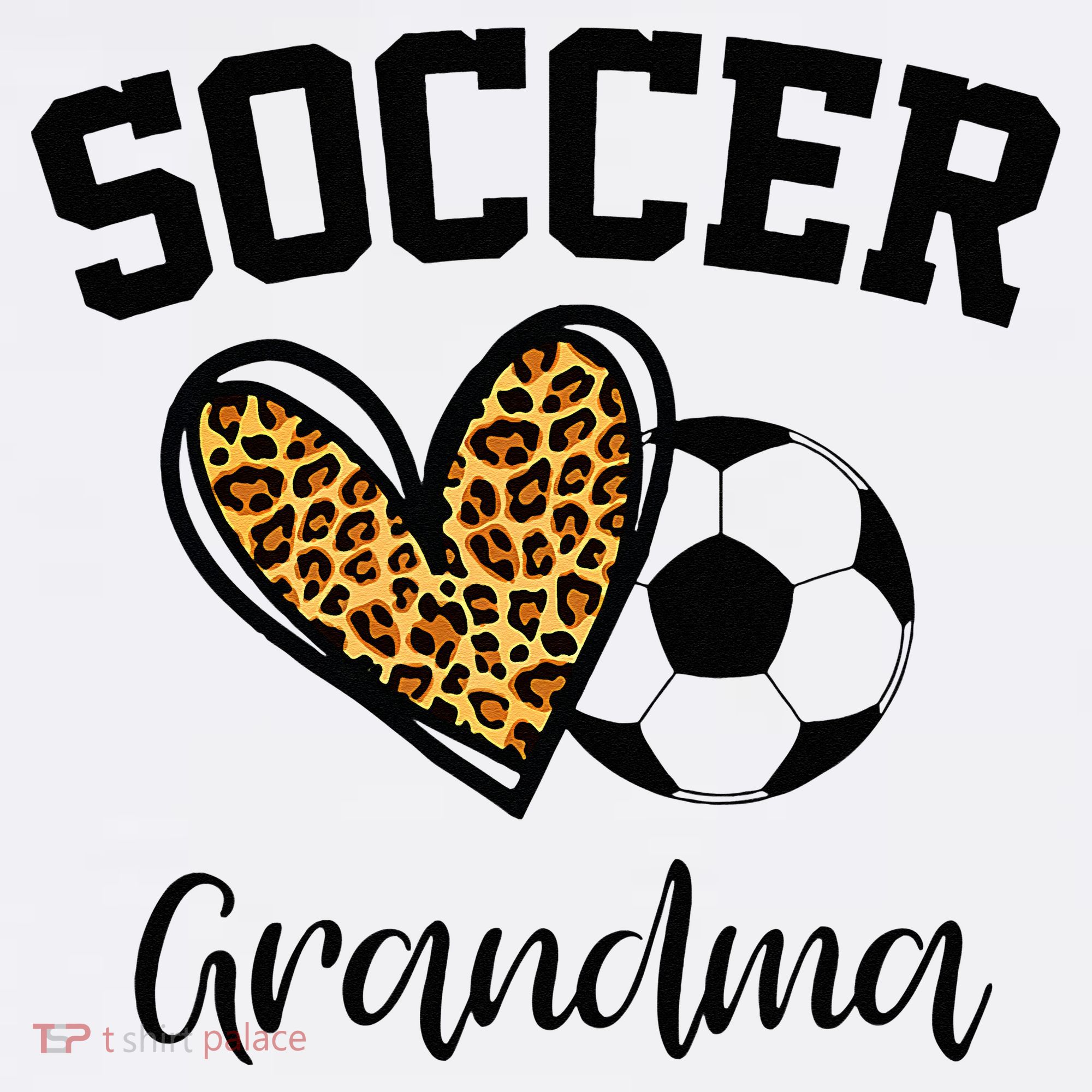 Soccer Grandma Leopard Heart Funny Mothers Day Women's Tank Top