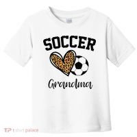 Soccer Grandma Leopard Heart Funny Mothers Day Toddler T-Shirt thumb 0