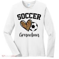 Soccer Grandma Leopard Heart Funny Mothers Day Women's Long Sleeve Shirt thumb 0