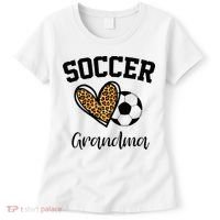 Soccer Grandma Leopard Heart Funny Mothers Day Women's T-Shirt thumb 0