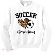 Soccer Grandma Leopard Heart Funny Mothers Day Kids Sweatshirt thumb 0