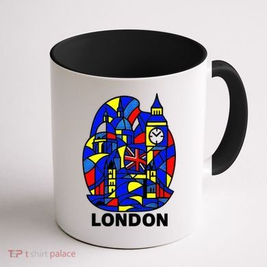Stained Glass London Landmarks Coffee Mug back
