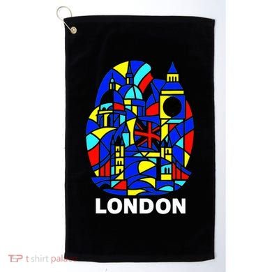 Stained Glass London Landmarks Golf Towel